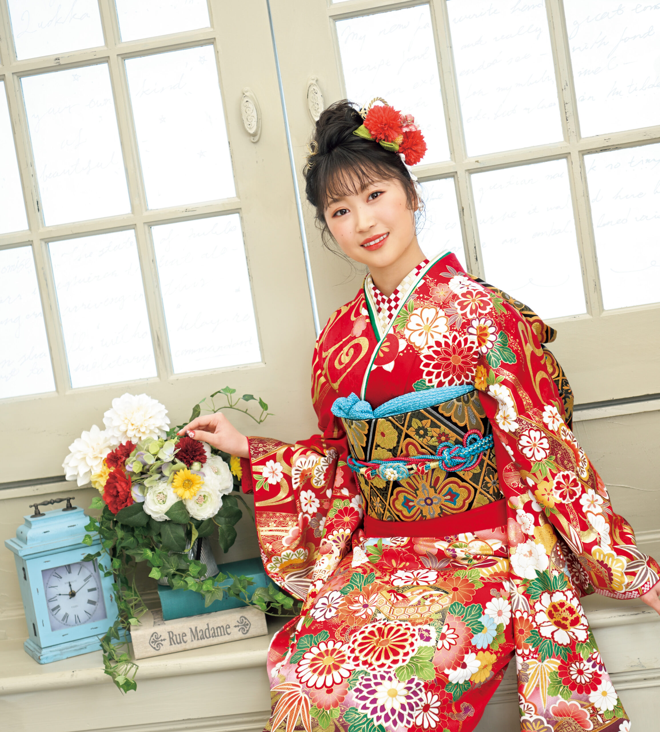 正絹☆本総絞り＋刺繡＋ラインストーン煌めく伝統技術の融合☆七五三用  