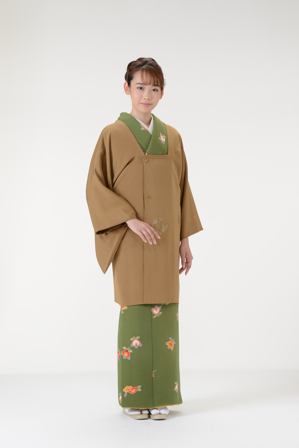 これからの季節に活躍 紗 ロング道行コート （お仕立て代込>「経